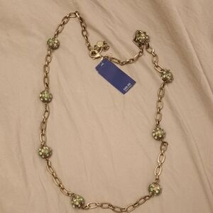 Bella Jack Gold and Green Chain Necklace